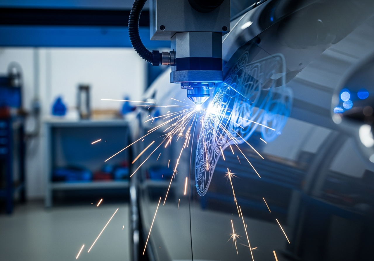 Gravação a laser em peças automotivas ganha força como barreira contra furtos e roubos