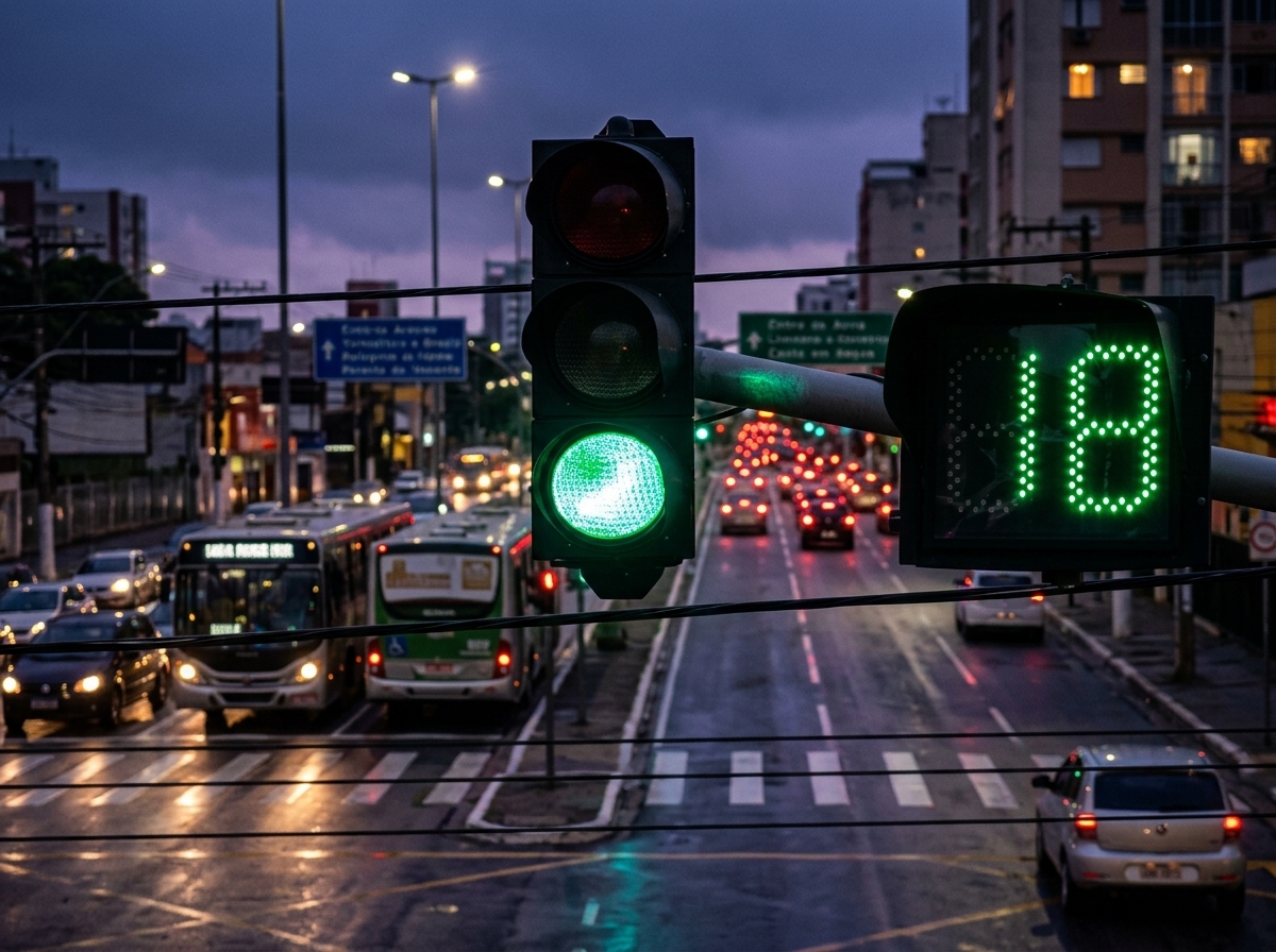 PL obriga semáforo com contagem regressiva onde há radar — e proíbe multa se o timer falhar