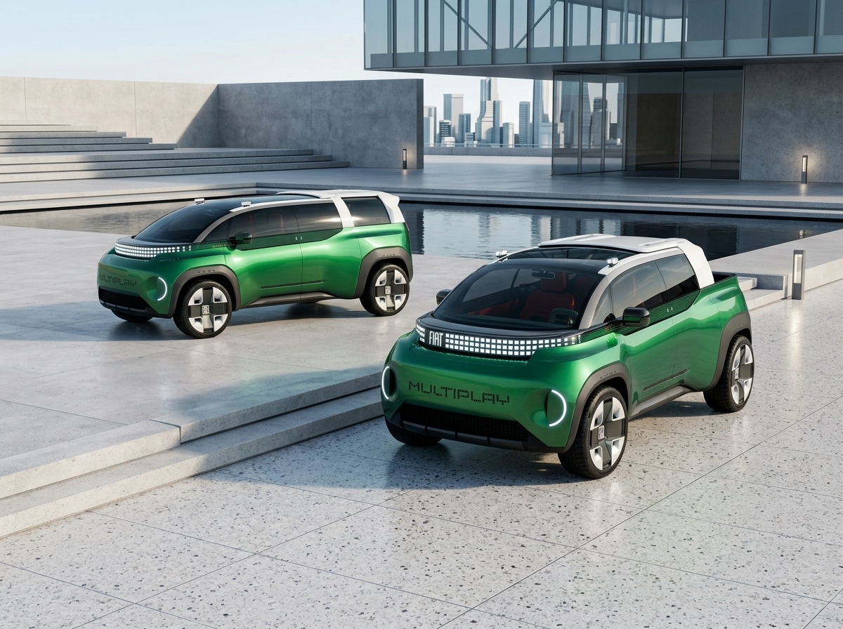 Fiat Multiplay: conceito de 4,45 m combina minivan e caçamba com coluna traseira deslizante