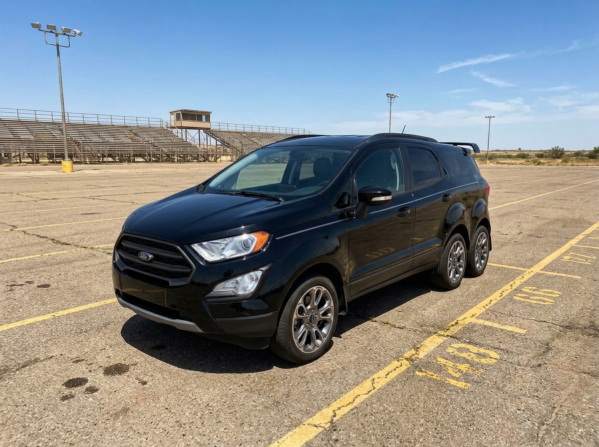 Ford EcoSport com seis rodas e carroceria alongada aparece em leilão nos EUA