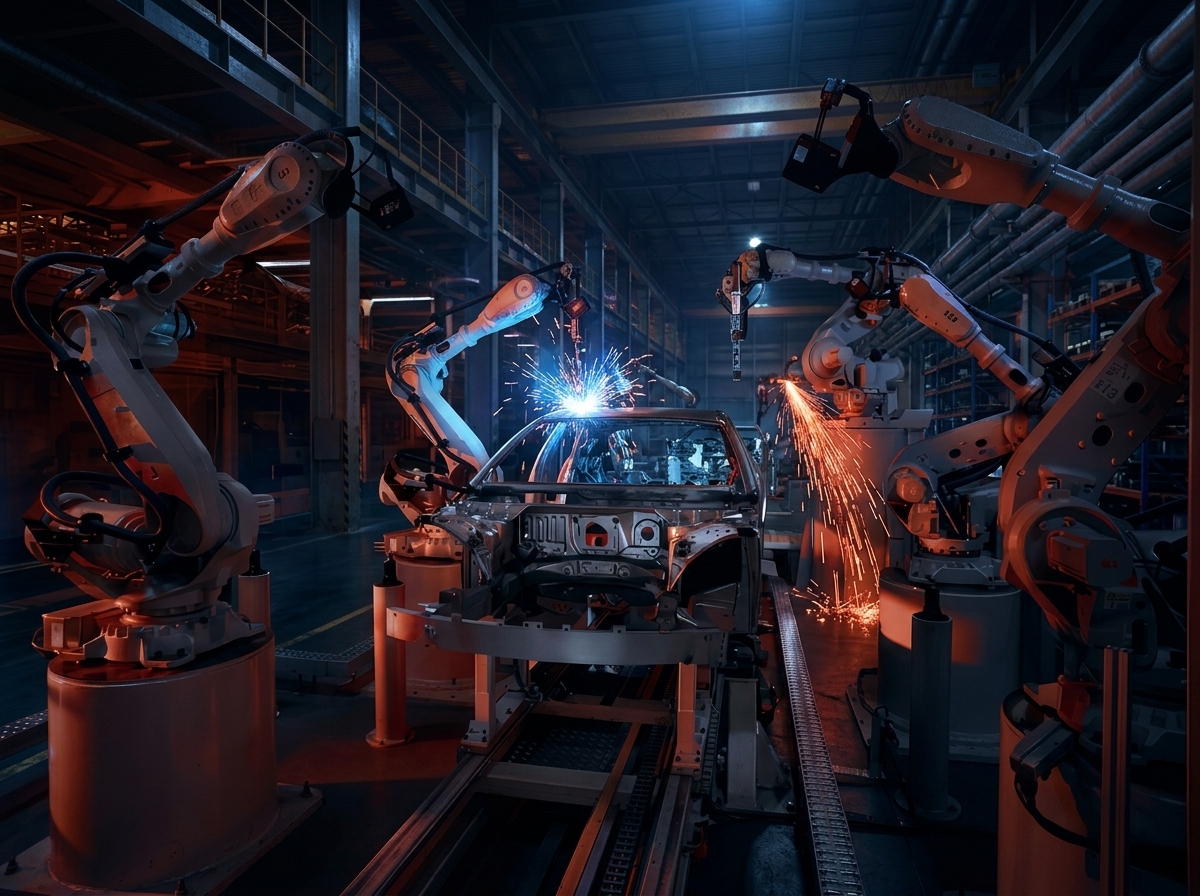 Fábricas sem luz: como as montadoras mais avançadas do mundo produzem carros no escuro
