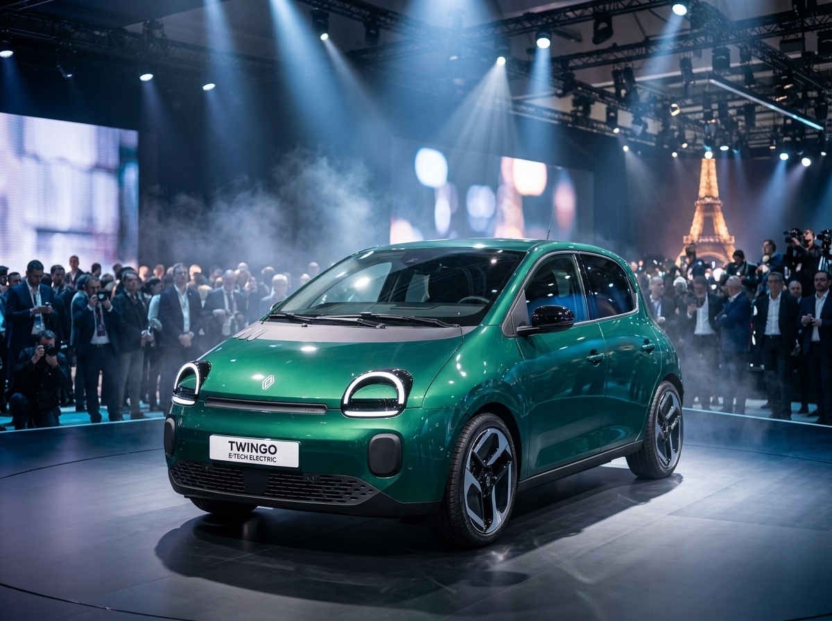 Novo Twingo elétrico estreia em Paris com visual retrô e foco no bolso do europeu