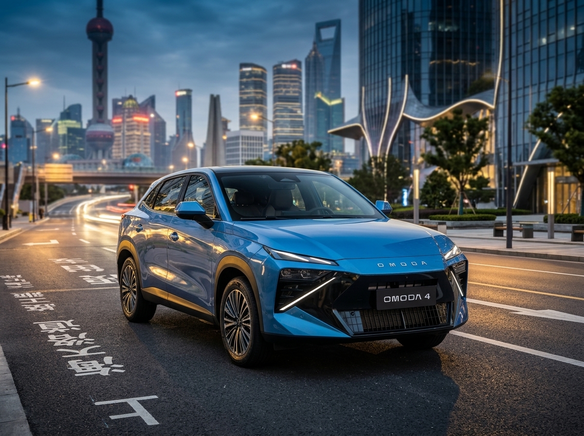 Omoda 4 chega ao Brasil em 2027 com motor híbrido 1.5 turbo de 224 cv e autonomia de 885 km