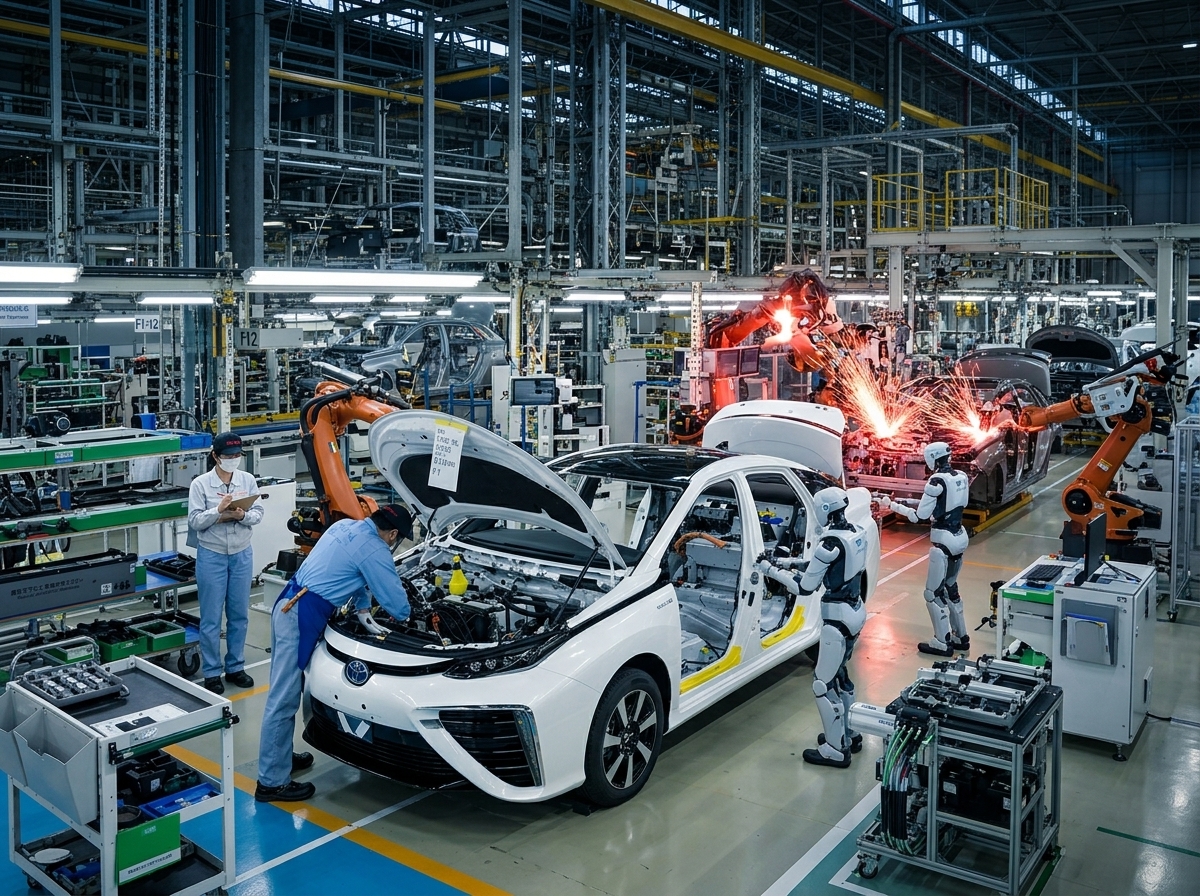 Toyota planeja gastar R$ 33 bilhões por ano para automatizar fábricas com 400 mil robôs