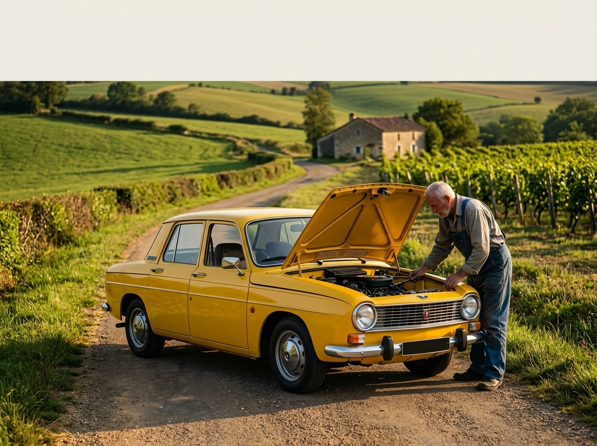 Mecânico francês dirige o mesmo Renault 8 S amarelo há quase 50 anos e promete nunca se separar do carro