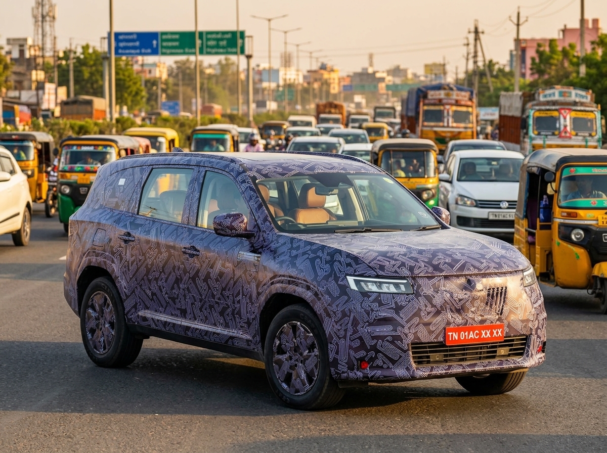 Nissan testa SUV de 7 lugares com visual inspirado no Kicks na Índia