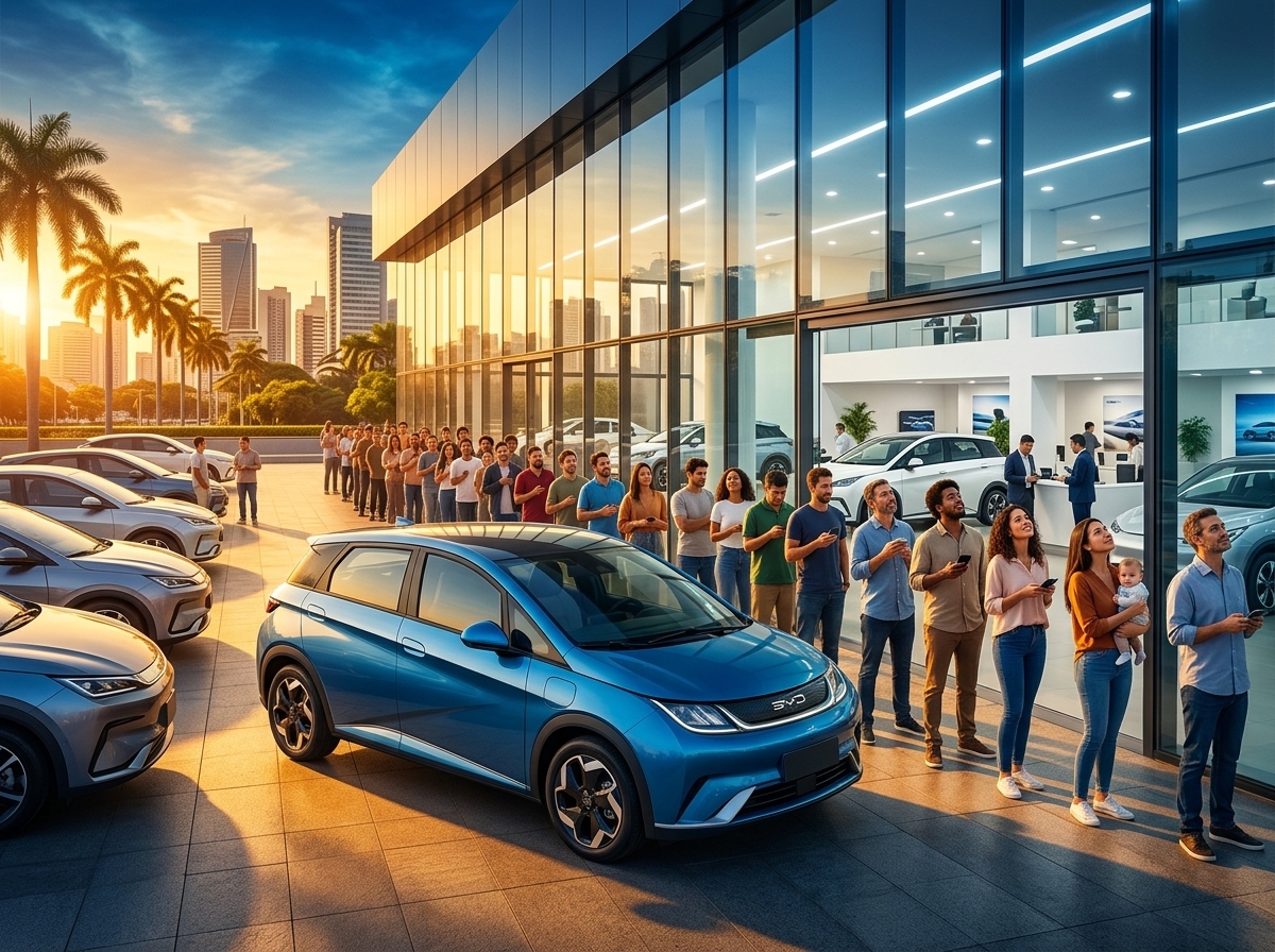 BYD e Geely registram filas nas concessionárias após abertura do Move Brasil para motoristas de aplicativo