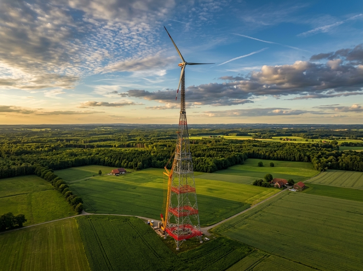 Alemanha inaugura a turbina eólica mais alta do mundo, com capacidade de 3,8 MW