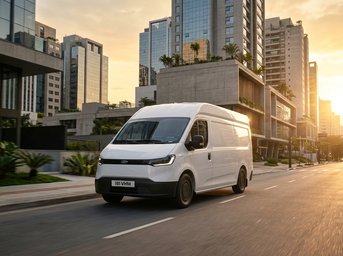 Ford confirma três versões da Transit City elétrica para o Brasil em 2026