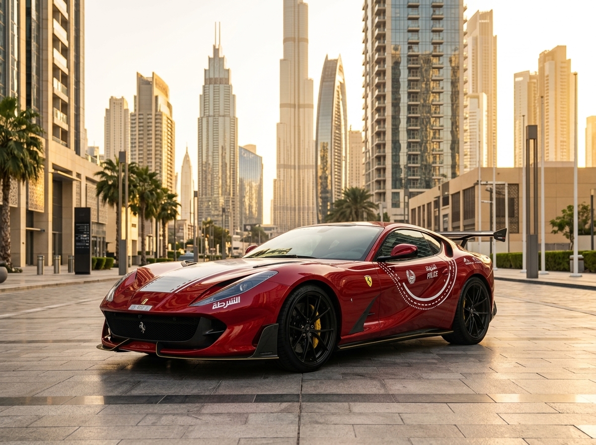Polícia de Dubai tem 50 supercarros e acaba de comprar mais uma Ferrari