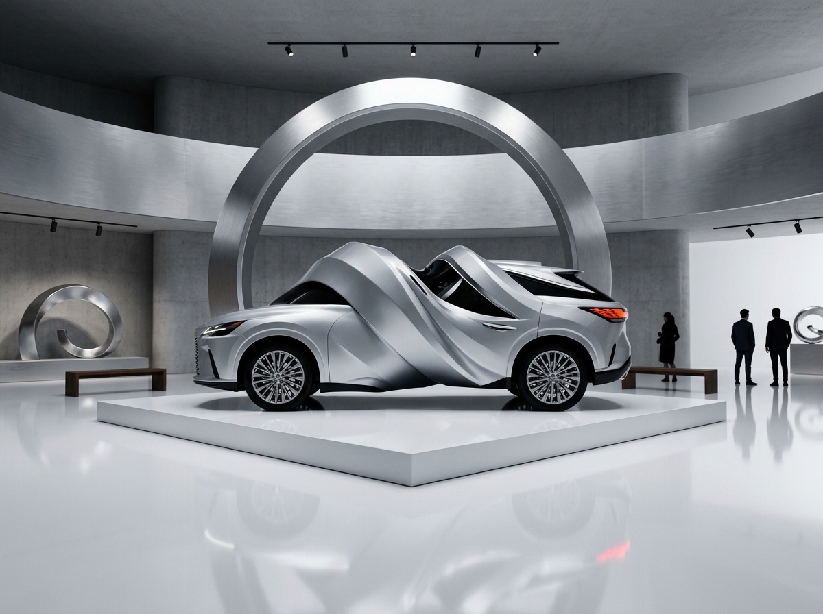 Lexus transforma RZ 450e e outro SUV em esculturas de arte impossíveis de dirigir