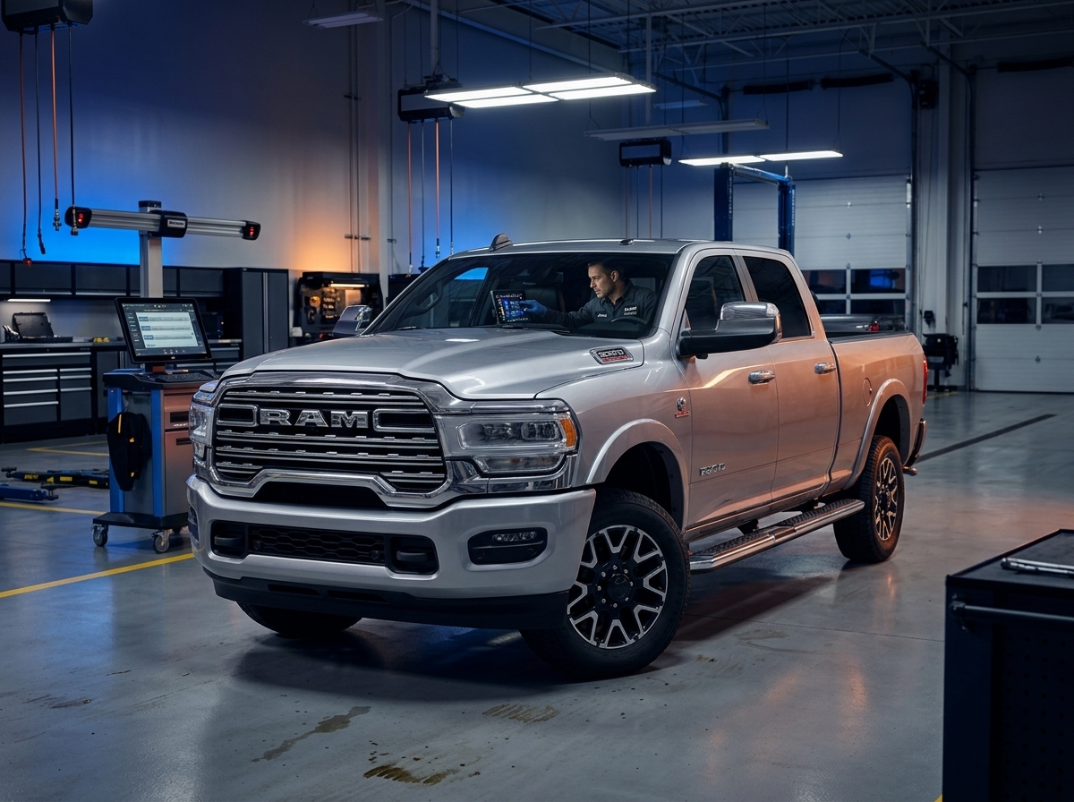 Ram convoca recall das picapes 1500 e 2500 2026 por falha que pode cegar câmera de ré
