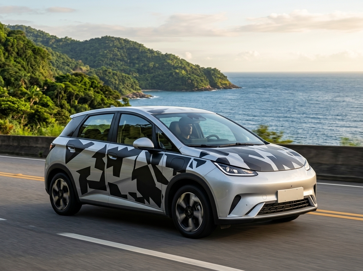 BYD Dolphin híbrido plug-in flex chega ao Brasil para testes e mira lançamento em 2027