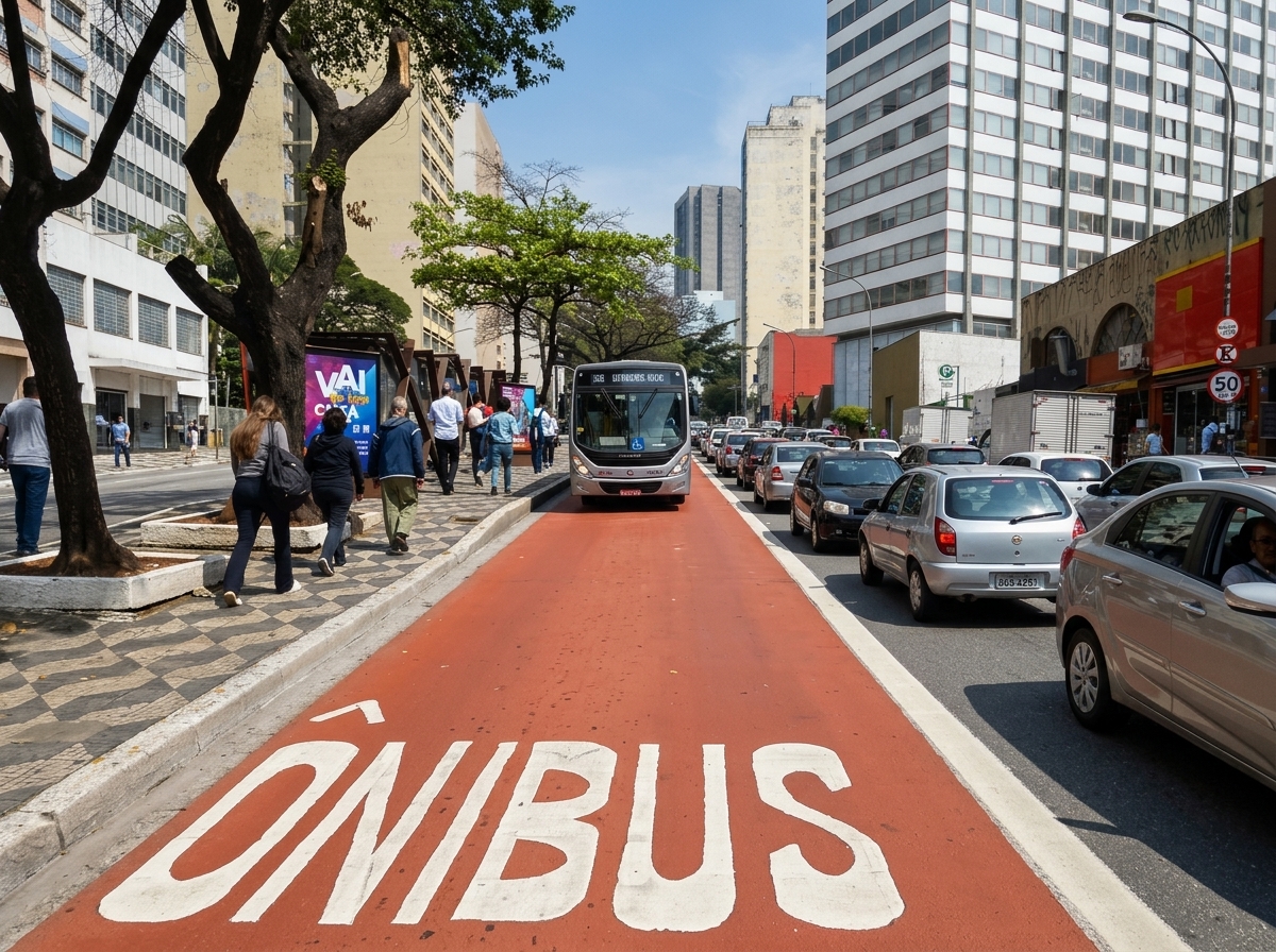Invadir faixa exclusiva de ônibus custa R$ 293,47 e 7 pontos na CNH