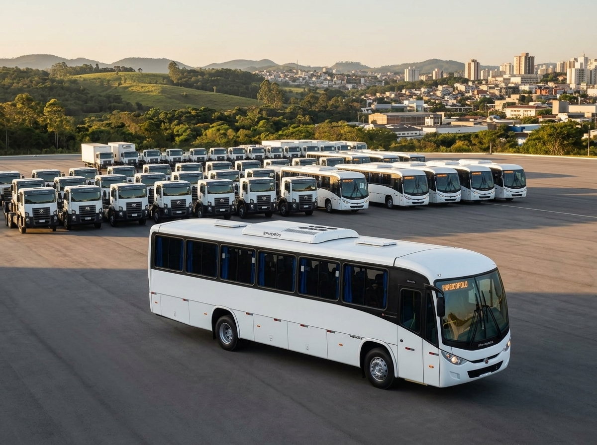 Volkswagen entrega 472 caminhões e ônibus ao governo federal para serviços públicos em todo o Brasil
