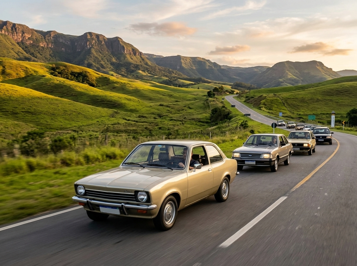 Expedição Autoclásica: grupo parte de SP com Chevette, Gol e Triumph rumo à Argentina