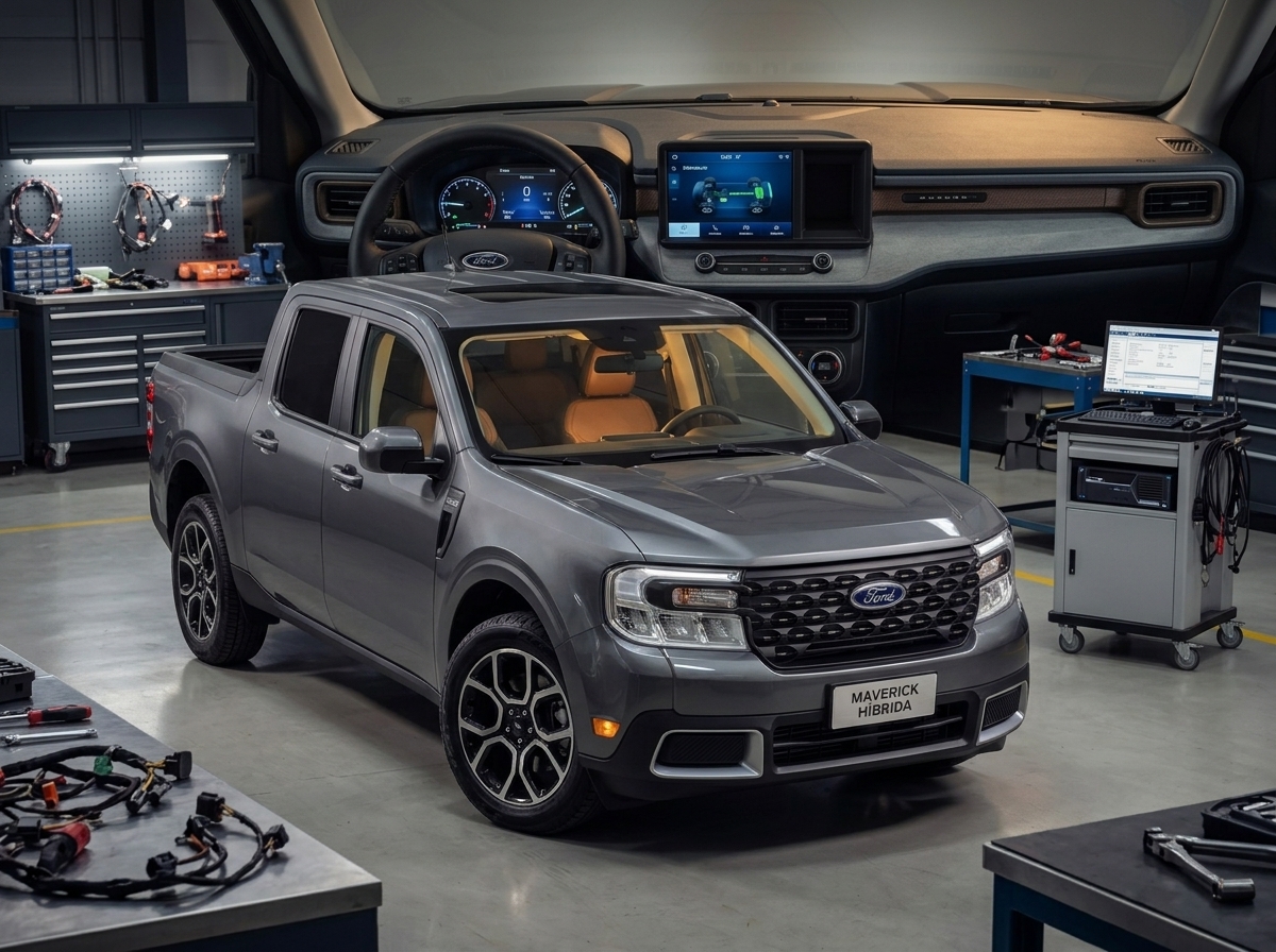 Ford convoca Maverick 2025 para recall por risco de desprendimento da tampa do airbag
