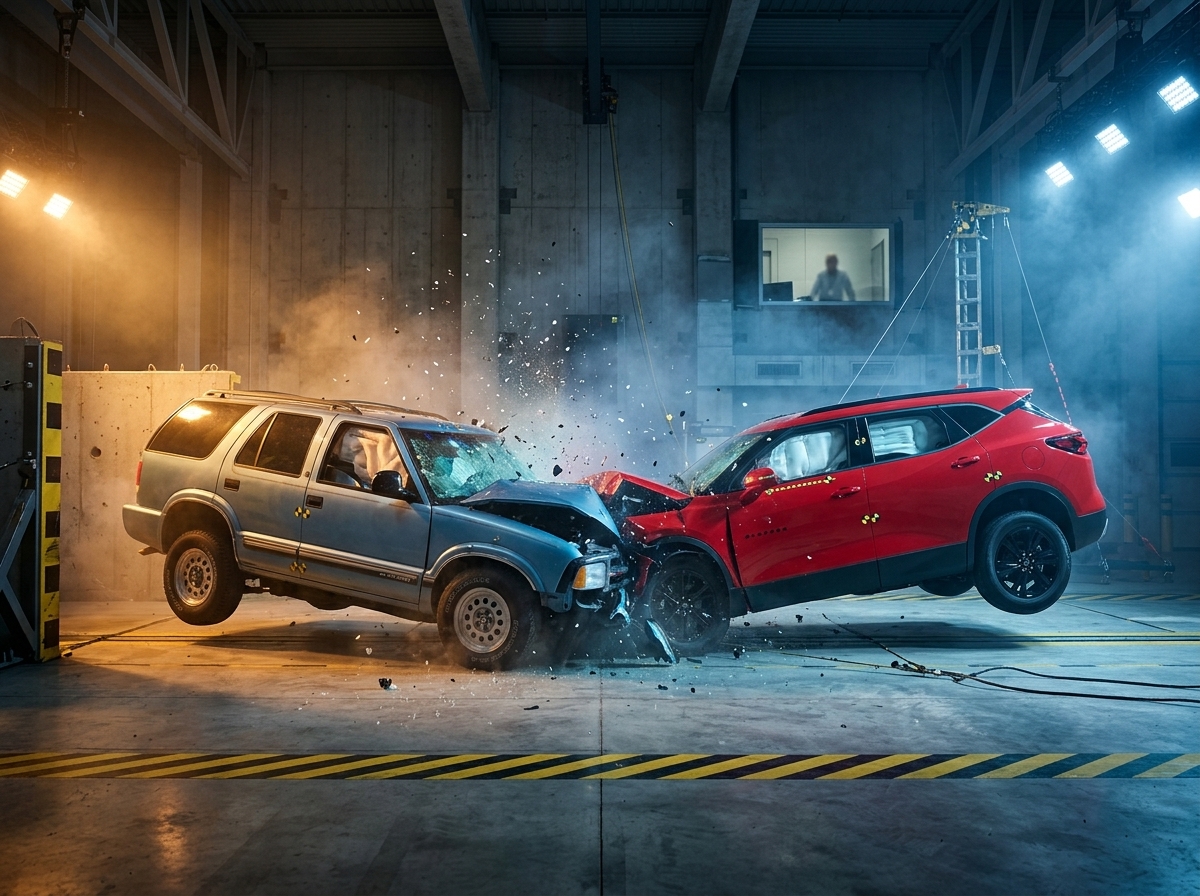 Blazer 1996 vs. Blazer 2026: teste de colisão expõe 30 anos de evolução em segurança automotiva