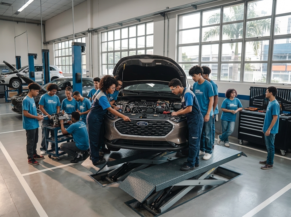 Ford lança programa gratuito de formação automotiva na Bahia com foco em elétricos e híbridos