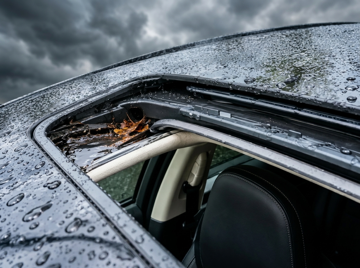 Teto solar tem drenos escondidos que entopem e alagam o interior do carro
