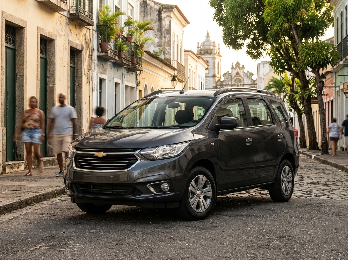 Chevrolet Spin Premier 7 lugares custa R$ 7 mil a mais que a LTZ em outubro — e a diferença está na frenagem automática