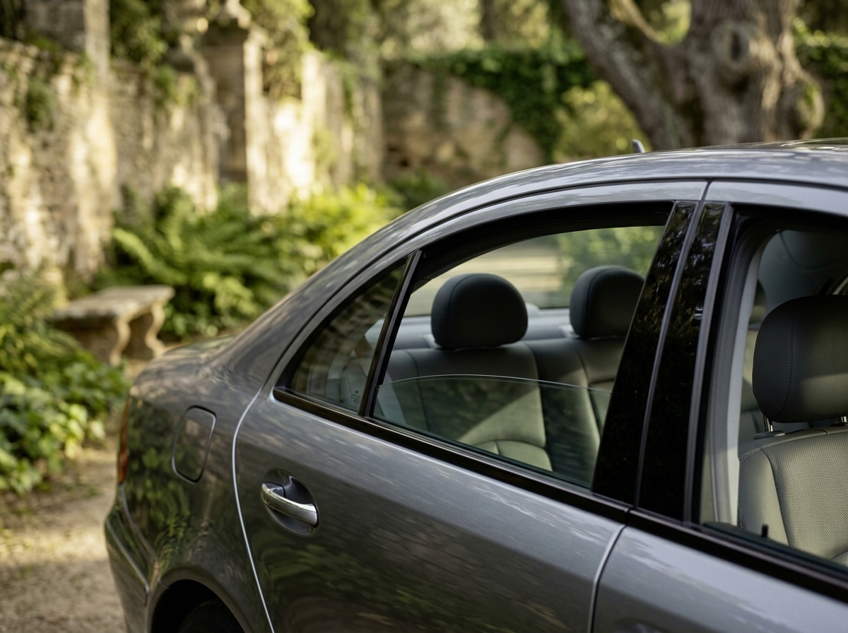 Por que o vidro traseiro do carro não desce até o fim?