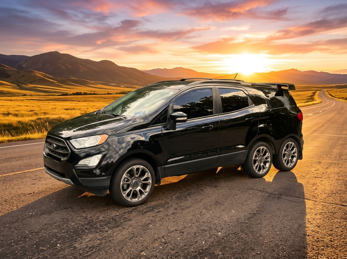 Ford EcoSport com seis rodas e carroceria alongada vai a leilão