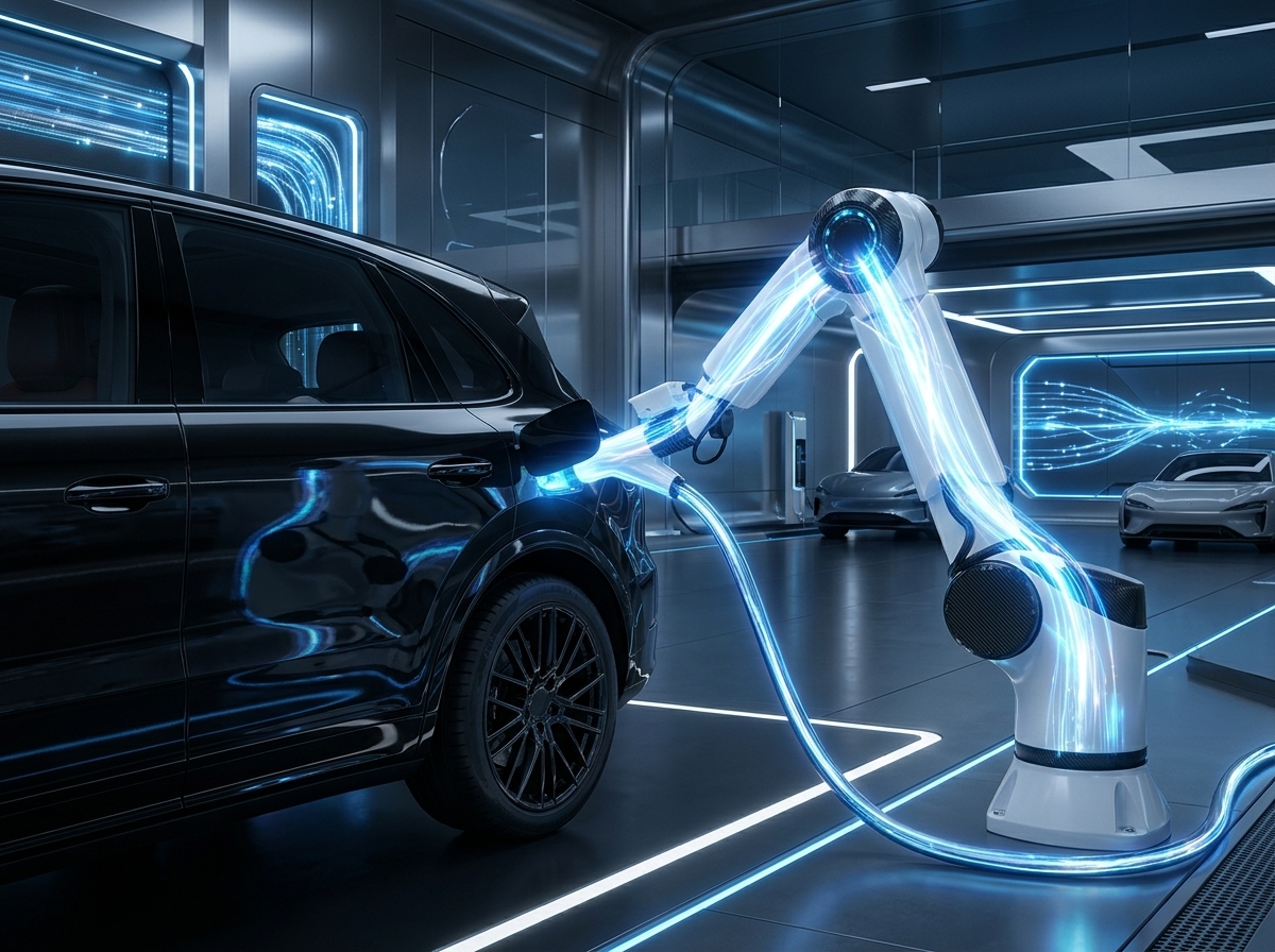 Geely apresenta sistema de recarga com IA capaz de entregar 2.250 kW e recarregar bateria em menos de 9 minutos
