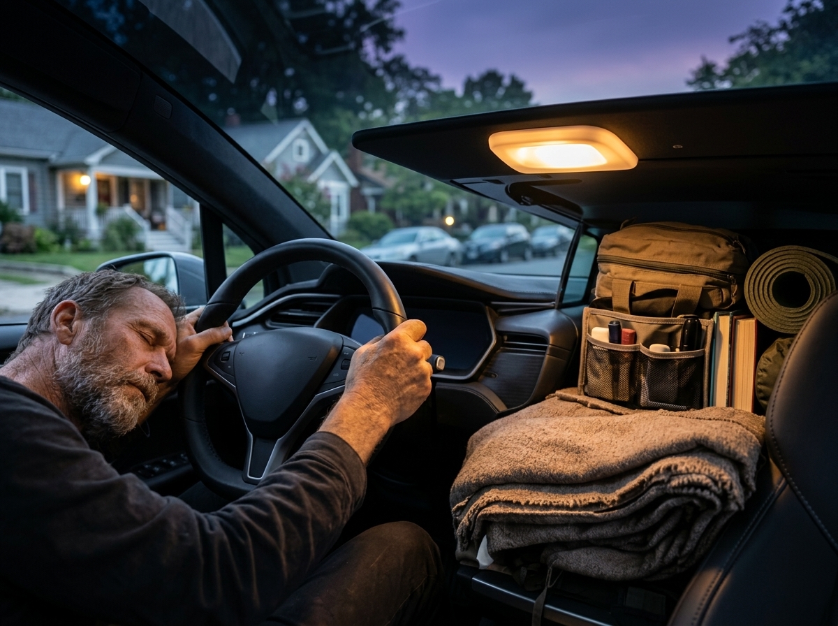 Demitido da Tesla e sem casa: ex-funcionário vive há dois anos dentro do próprio carro