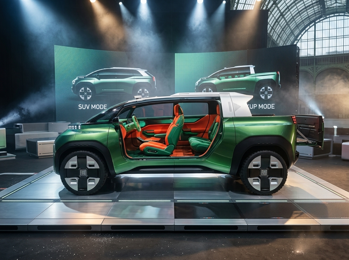 Fiat apresenta Multiplay, conceito modular que se transforma de SUV em picape