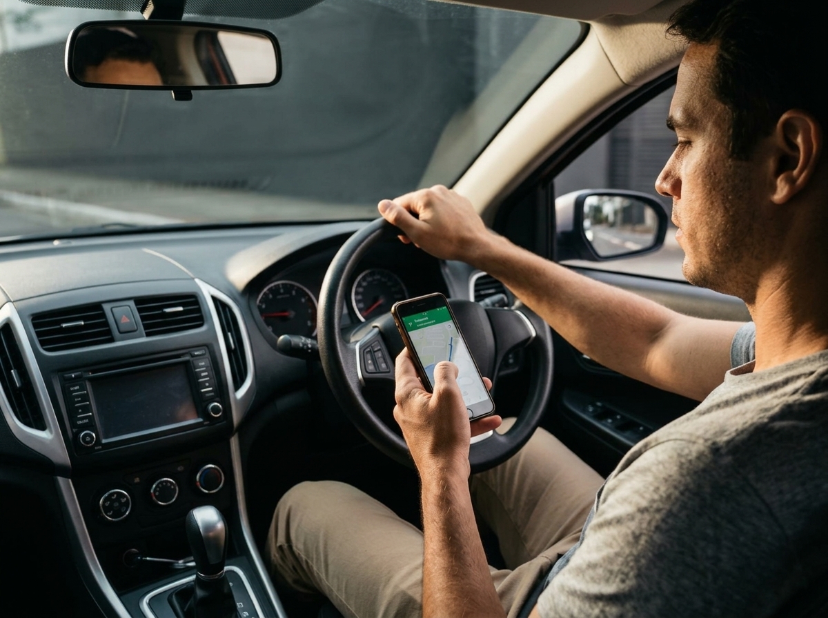 Celular na mão ao volante: multa é de R$ 293,47 e sete pontos na CNH