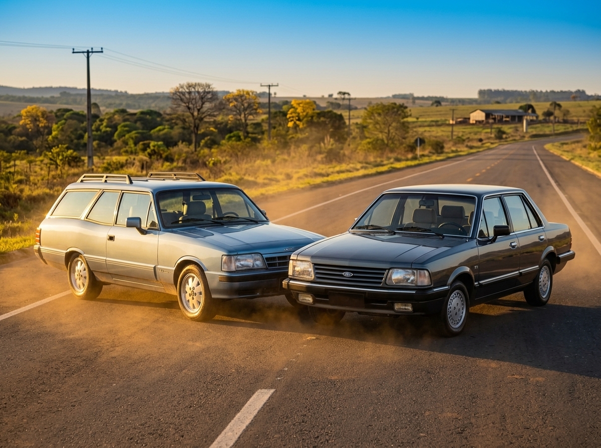 Ford Royale x Chevrolet Caravan: o duelo de sedãs grandes que nunca foi ao papel