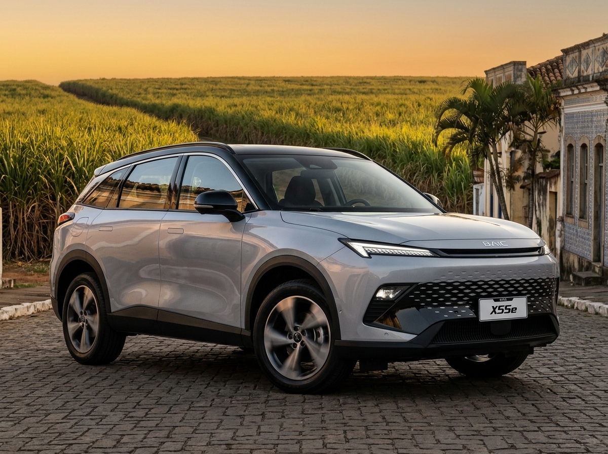 BAIC planeja lançar SUV X55 flex no Brasil e mira híbrido a etanol para 2028