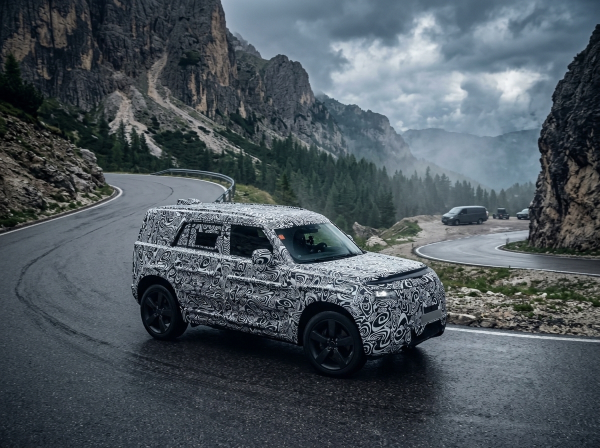 Flagrado: Land Rover Defender Sport esconde mochila na traseira no lugar do estepe