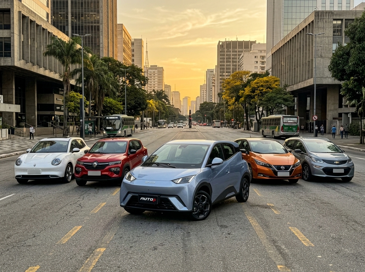 Os cinco carros elétricos mais baratos do Brasil em 2026
