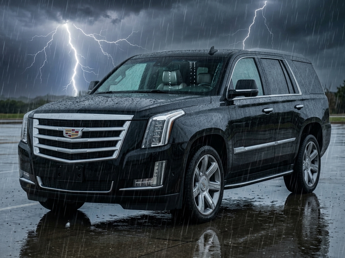 SUV de luxo com mais de seis dígitos vaza água na primeira chuva forte
