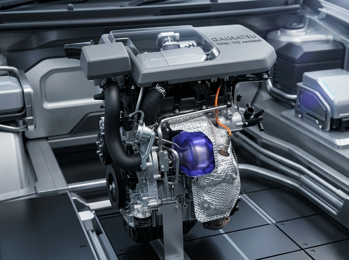 Daihatsu testa motor que queima amônia e hidrogênio sem precisar de tanque de alta pressão