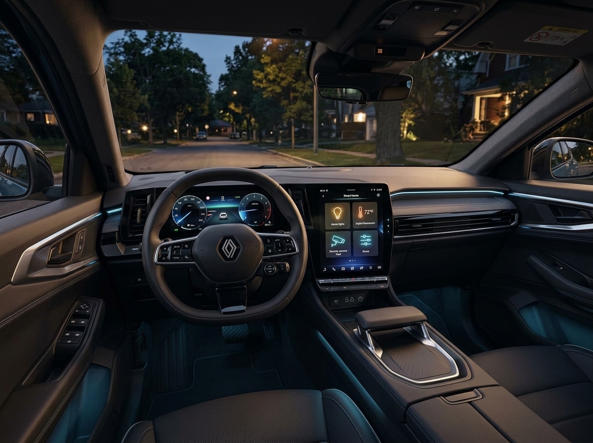 Renault Boreal permite controlar dispositivos da casa conectada direto pelo painel do carro