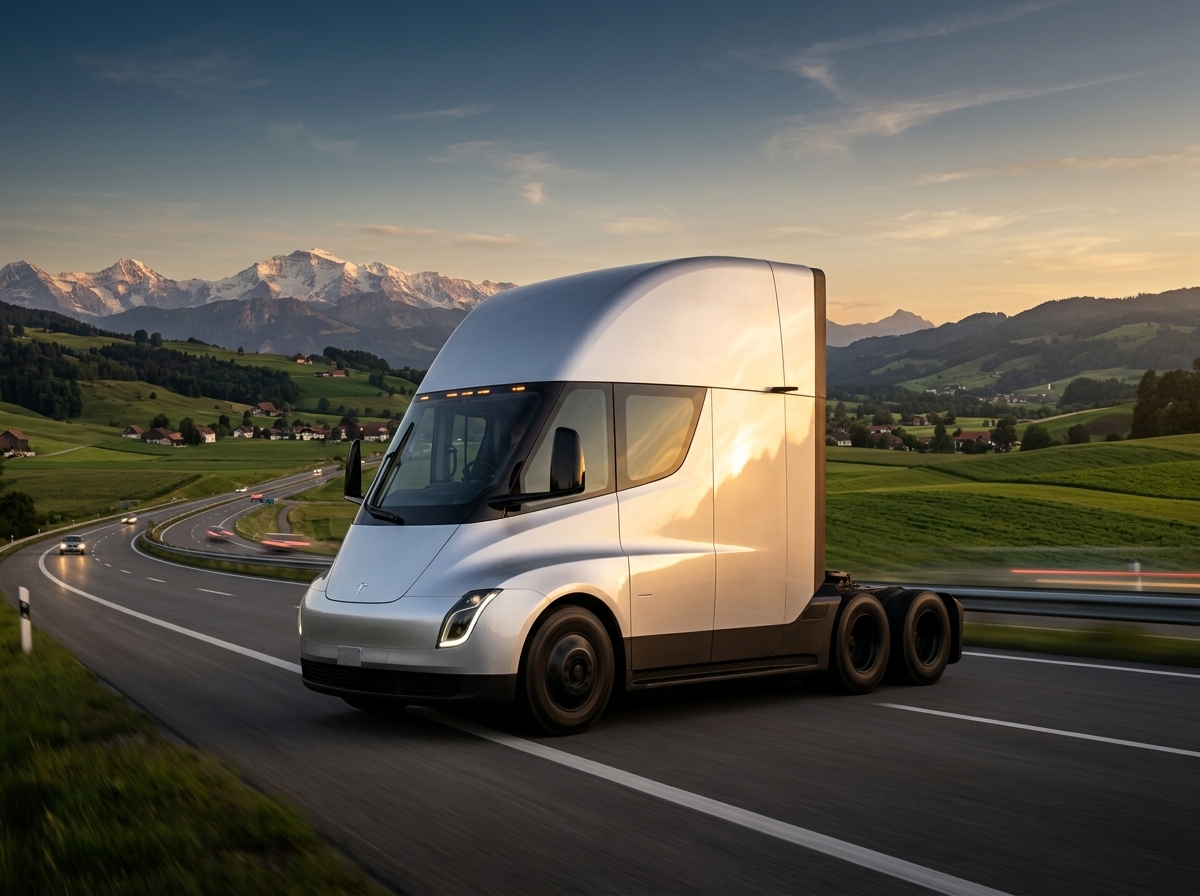 Tesla Semi chega à Europa com autonomia de 550 km, mas carregamento será quatro vezes mais lento que nos EUA