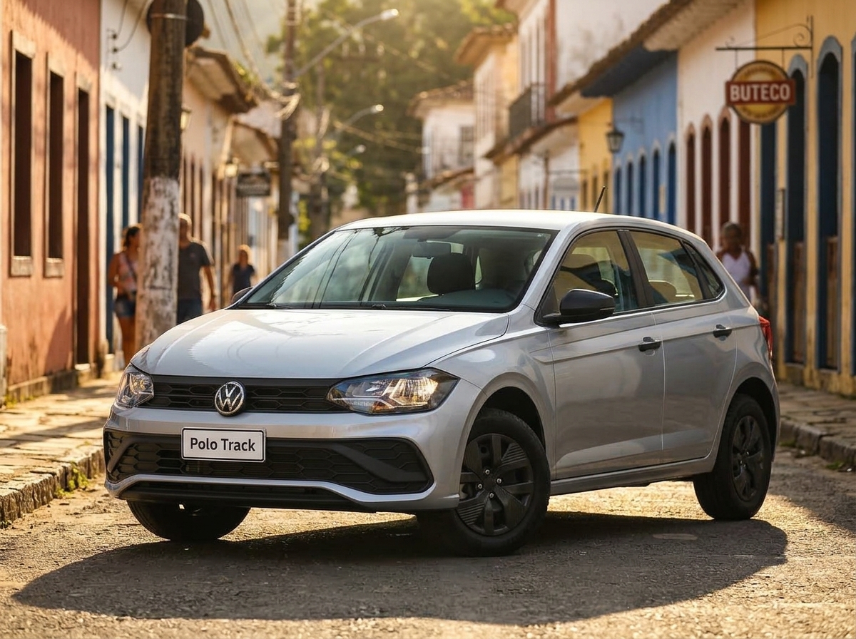 VW Polo Track 2027 ganha sensor de ré de série, mas retrovisores elétricos custam R$ 2.660 a mais