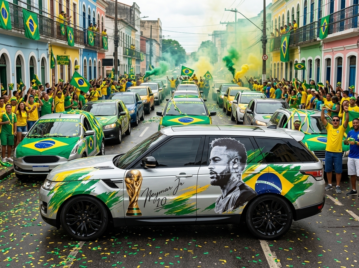 Copa do Mundo: o que pode dar multa ao decorar o carro com bandeiras e adesivos