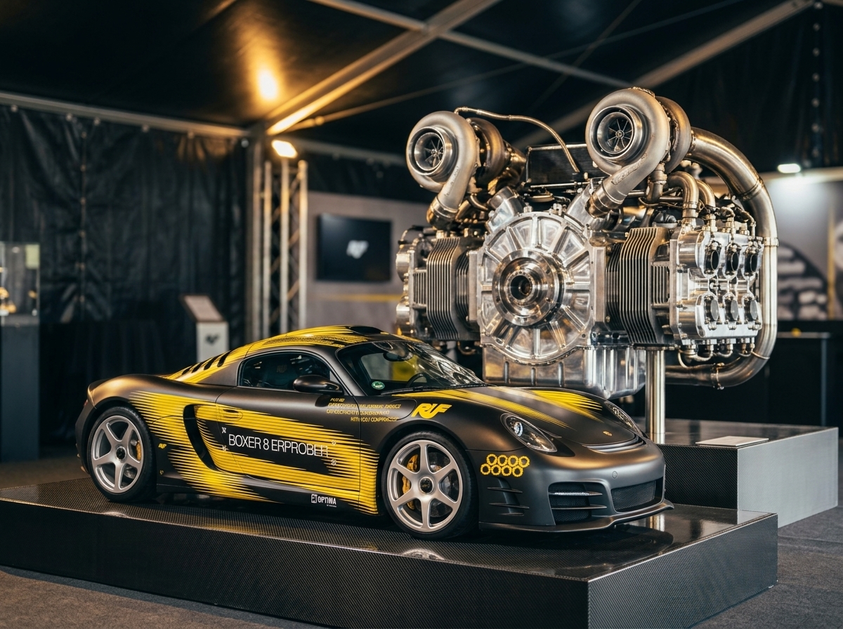 Ruf revela motor boxer de 8 cilindros e mais de 1.000 cv no Festival de Goodwood