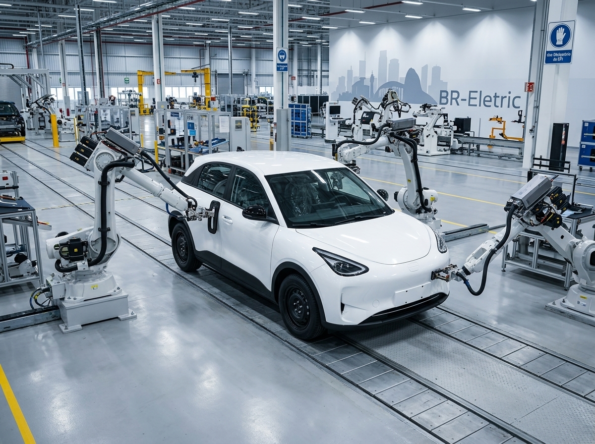 Geely EX2 será fabricado no Paraná, mas começa com carroceria importada da China