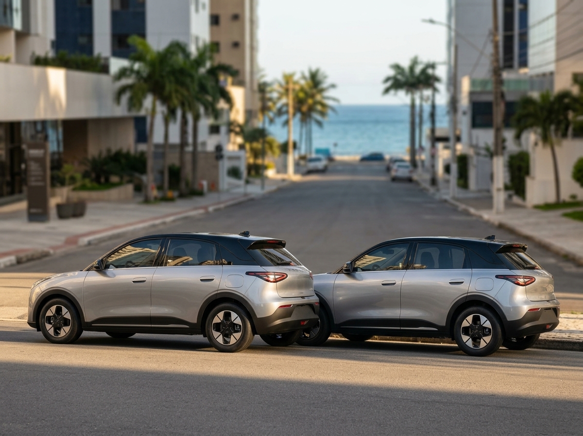 Geely EX2 Max desvaloriza só 2% contra 11% do BYD Dolphin Mini, mas custa R$ 16.810 a mais