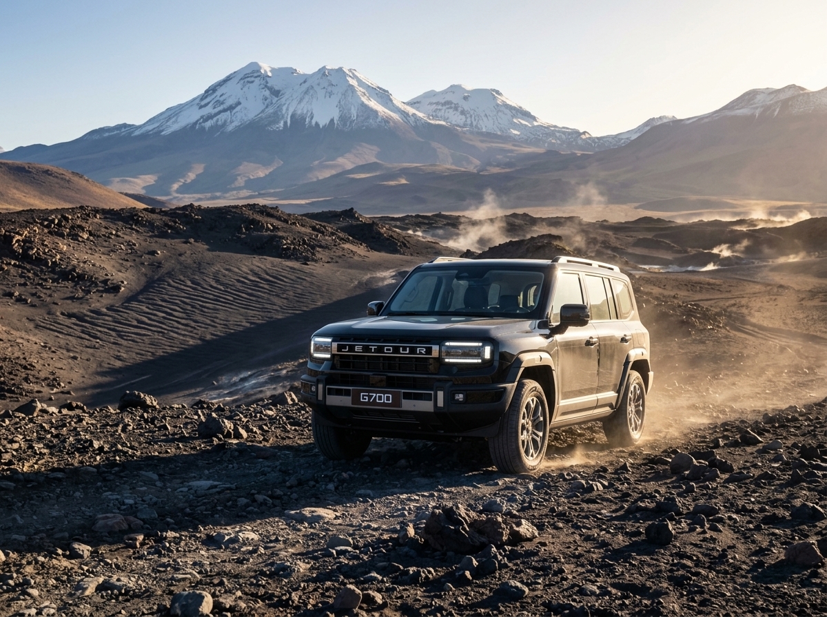Jetour leva G700 e T2 a desertos, vulcões e geleiras em série com a Discovery