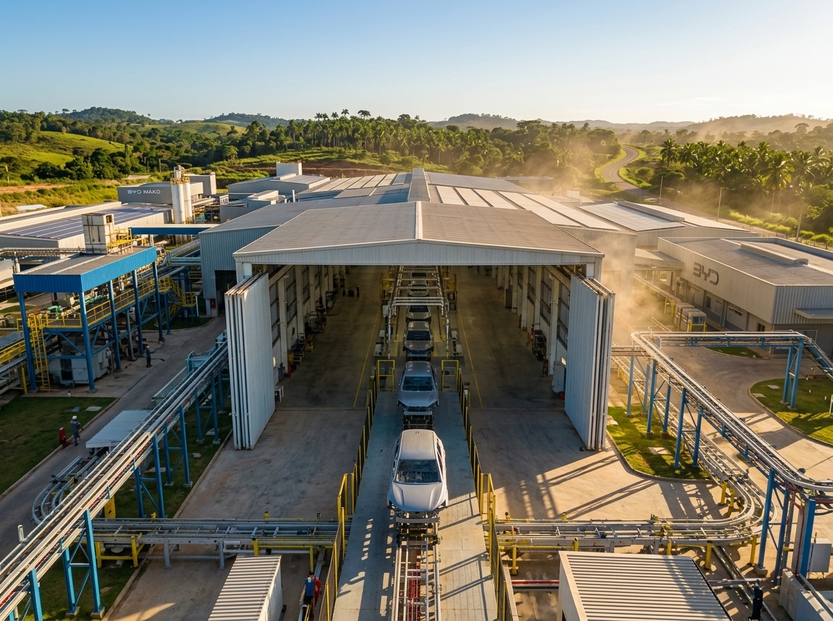 BYD inicia soldagem e pintura em Camaçari e mira veículos 100% nacionais em 2027