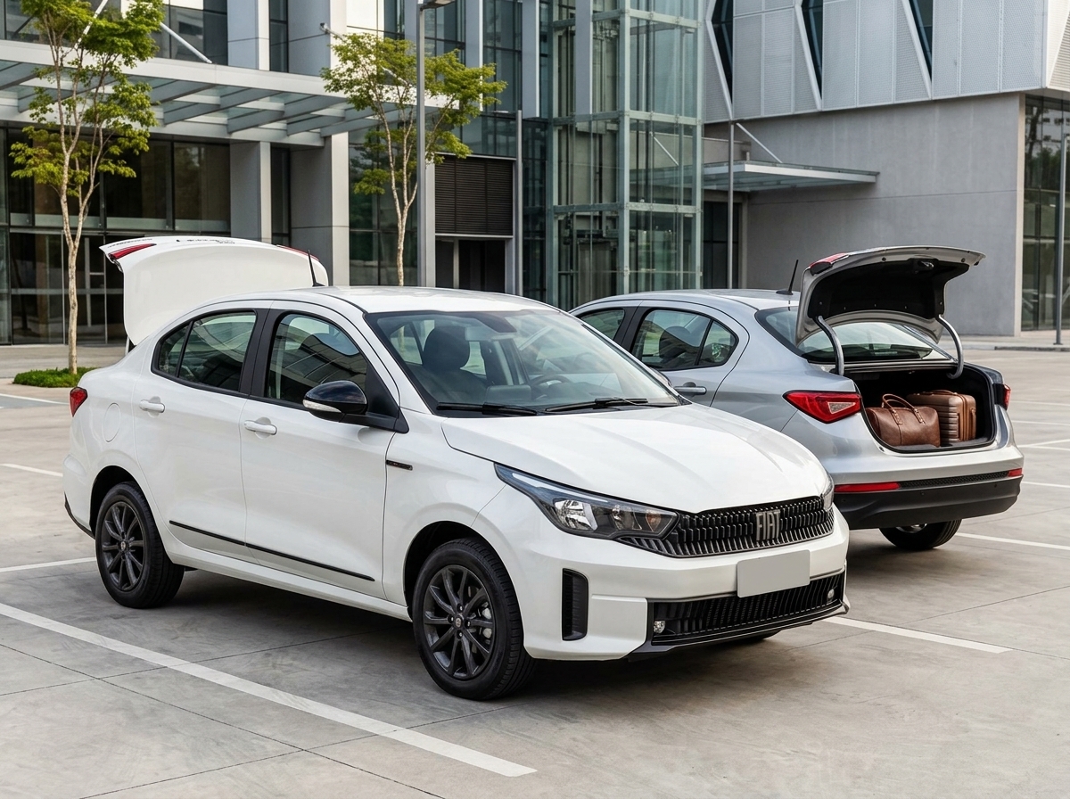 Cronos Precision 2019 tem porta-malas 65 litros maior que o Versa SL, mesmo sendo 13 cm mais curto