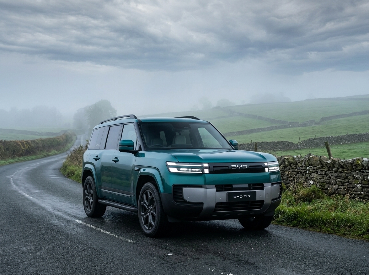 BYD Ti 7 chega ao Reino Unido por mais de R$ 100 mil abaixo do Land Rover Defender 110